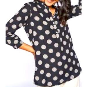 vintage cool Fx large polka dots  top Sz M